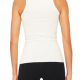 ETERNE - High Neck Fitted Tank Cream