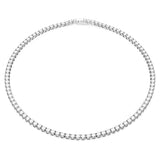 SWAROVSKI - Matrix Tennis necklace, Round cut, White, Rhodium plated