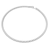 SWAROVSKI - Matrix Tennis necklace, Round cut, White, Rhodium plated