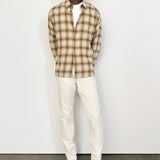 FRAME - Light Weight Plaid Shirt -- Tan Plaid