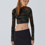 MONSE - Camo Cropped Sweater