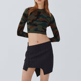 MONSE - Camo Cropped Sweater