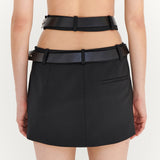 MONSE - Criss Cross Waist Belted Mini Skirt