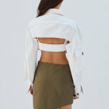 MONSE - Deconstructed Trouser Mini Skirt with Pockets