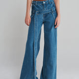 MONSE - Deconstructed Wrap Denim Jeans