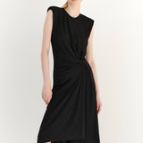 MONSE - Gathered Power Shoulder Dress