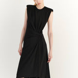 MONSE - Gathered Power Shoulder Dress