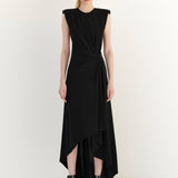 MONSE - Gathered Power Shoulder Dress