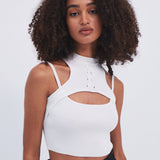 MONSE - Halter Neck Knit Cropped Top