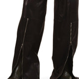 Elleme - Wide Leg Leather Zipper Trousers