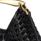 Elleme - Small Boomerang Woven Leather Black