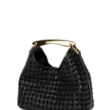 Elleme - Small Boomerang Woven Leather Black