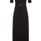 GABRIELA HEARST - Kurt Knit Pleated Maxi Dress in Black Merino Wool