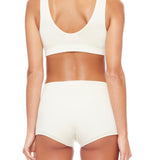 ETERNE - Soft Jersey High Waisted Boy Short Cream