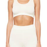 ETERNE - Soft Jersey Sports Bra Cream