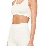 ETERNE - Soft Jersey Sports Bra Cream