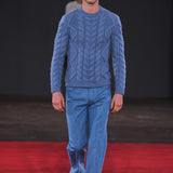 GABRIELA HEARST - Geoffrey Knit Sweater in Light Blue Denim Cashmere